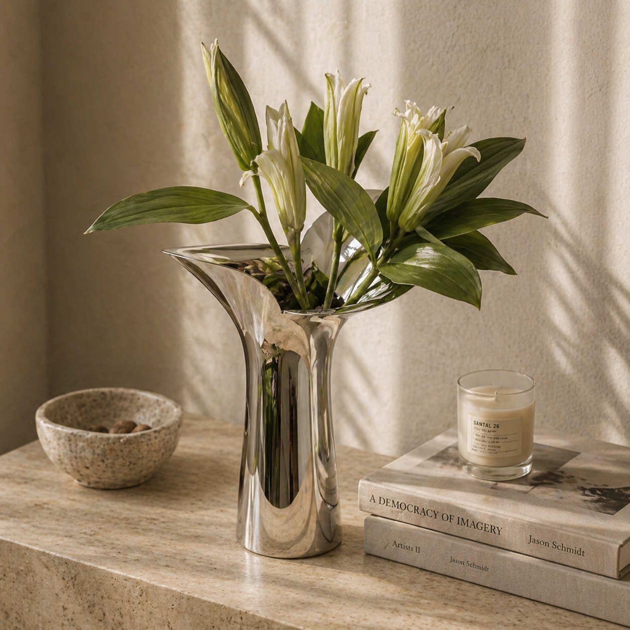 The Chrome Petal Vase